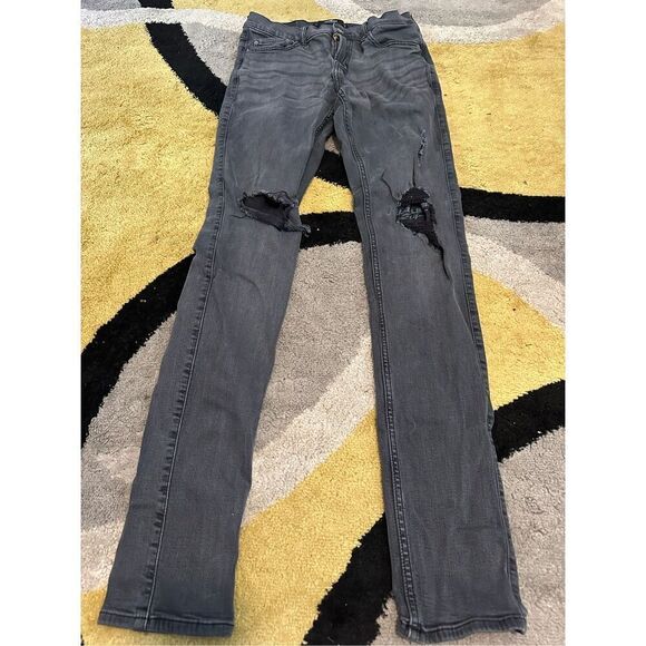 Hollister Black distressed Skinny Jeans 31 x 32 - Picture 1 of 6
